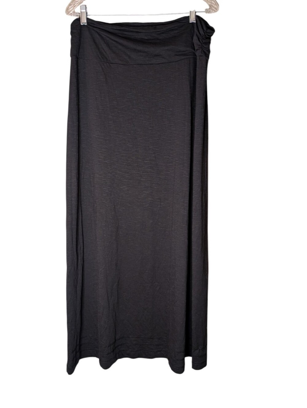 NWT Toad & Co Chakalaka maxi skirt black organic cotton tencil sz Large granola - Picture 2 of 6
